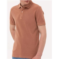 Kahverengi Slim Fit Polo Yaka Tişört