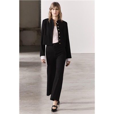 ZW COLLECTION MARINE STRAIGHT-LEG HIGH-WAIST JEANS