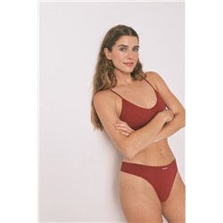 Braga tanga sin costuras granate
