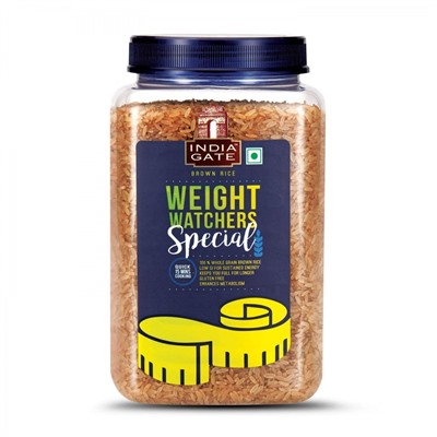 INDIA GATE Indian basmati brown rice Индийский коричневый рис Басмати в банке 1кг