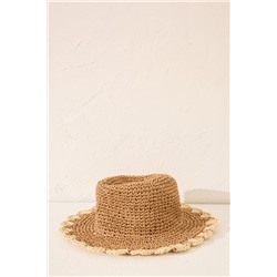 Sombrero playa rafia ondulado