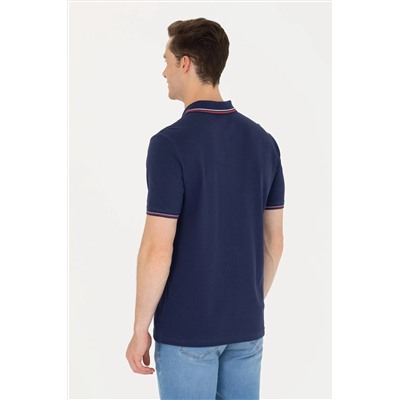 Erkek Lacivert Basic Polo Yaka Tişört