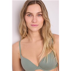 Sujetador push up GORGEOUS algodón kaki