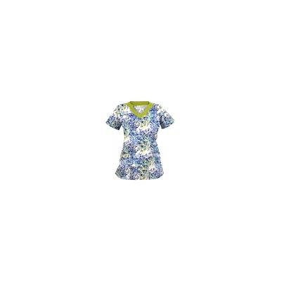 UA Pop Dots White Print Scrub Top