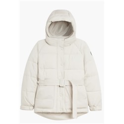 Belted Oversize Hooded Puffer Coat Noize