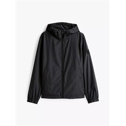 Water-Repellent Hooded Windbreaker