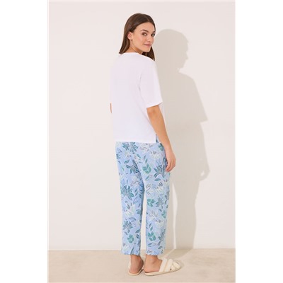 Pijama Capri 100% algodón estampado flores