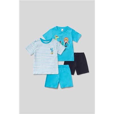 Shorty-Pyjama - Bio-Baumwolle - 2er Pack