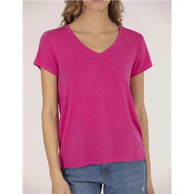 Pembe Comfort Fit Basic Tişört