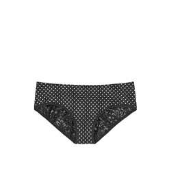 Stretch Cotton Lace Ruched-back Hiphugger Panty