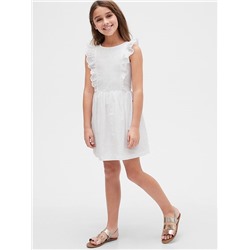 Kids Eyelet Ruffle Dress
