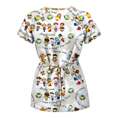 UA Create A World Mock Wrap Scrub Top