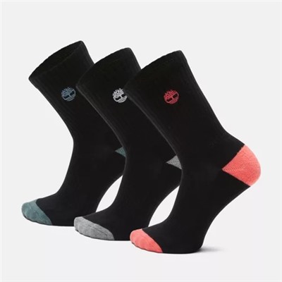 WOMEN'S SAGAMORE BEACH HALF CUSHION CREW SOCKS - 3 PACK