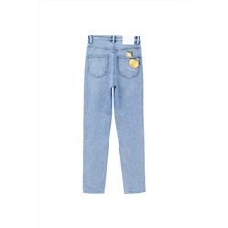 Vaquero slim fit 7/8 Azul claro