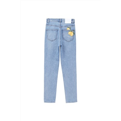 Vaquero slim fit 7/8 Azul claro