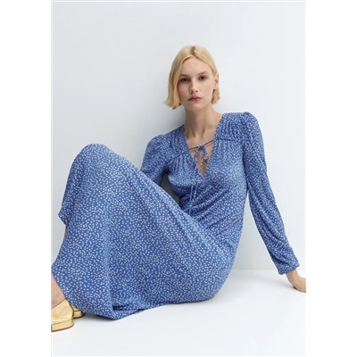 Vestido estampado lazo