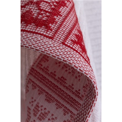Zeste %100 Pamuk Yüz Havlusu - Beyaz/Kırmızı