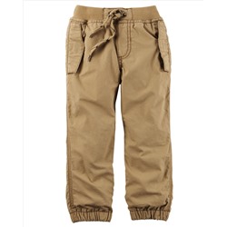 Jersey-Lined Poplin Joggers