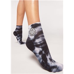 Kurze Sportsocken Tie Dye mit Applikation Smiley®