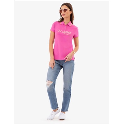 LUREX SCRIPT TIPPED POLO SHIRT