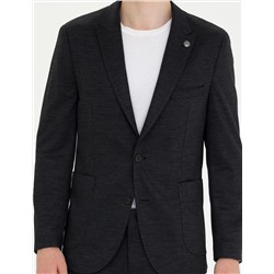 Antrasit Ekstra Slim Fit Spor Takım Elbise