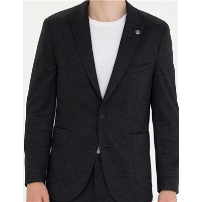 Antrasit Ekstra Slim Fit Spor Takım Elbise