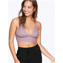 SMOCKED TRIANGLE BRALETTE
