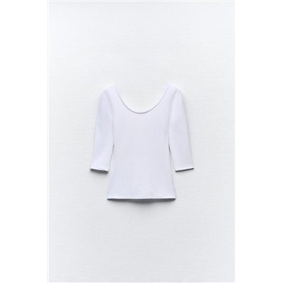 POLYAMIDE T-SHIRT WITH ROUND NECKLINE