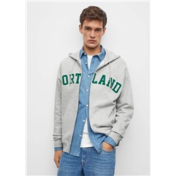 Sudadera cremallera mensaje -  Niño | MANGO OUTLET España
