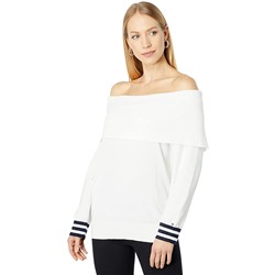 Tommy Hilfiger Off-the-Shoulder Stripe Sleeve Sweater