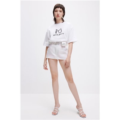 Short vaquero Blanco