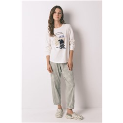 Pijama largo 100% algodón Mafalda blanco