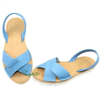 Босоножки от испанского производителья Ab.Zapatos Cruz-Yute celeste АКЦИЯ