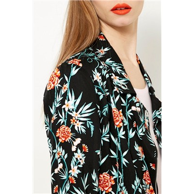 Chaqueta floral Negro y verde