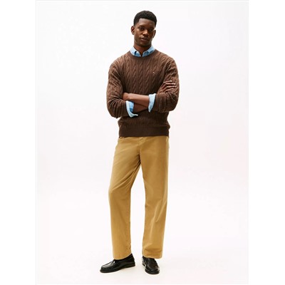 Cable Knit Crewneck Sweater