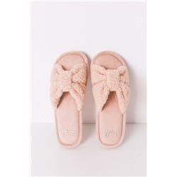 Zapatilla casa borreguito rosa