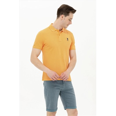 Erkek Turuncu Basic Polo Yaka Tişört