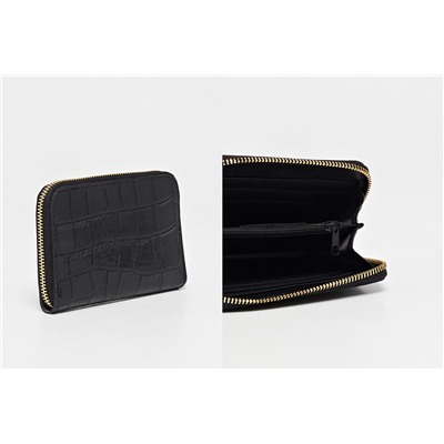Cartera de piel Pely Croco Negro