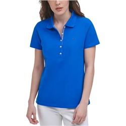 Tommy Hilfiger Women's Solid Short-Sleeve Polo Top