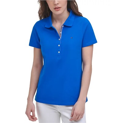 Tommy Hilfiger Women's Solid Short-Sleeve Polo Top