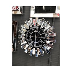 İK mimarlık Piyano Aynalı Saat 80 Cm Piyanogümüş80