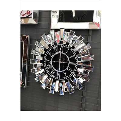 İK mimarlık Piyano Aynalı Saat 80 Cm Piyanogümüş80