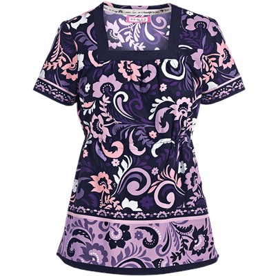 koi Scrubs Penny Lane Print Top