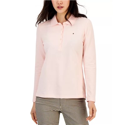 Tommy Hilfiger Women's Logo Long-Sleeve Polo Shirt