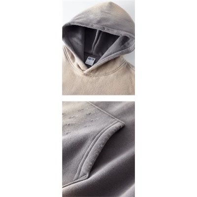 ARTI*E Sprayed Monkey Washed Water Old Edge Модный бренд Толстовка с капюшоном с эффектом старения Унисекс