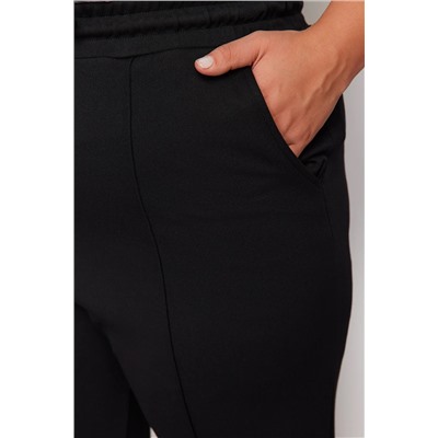 Siyah Nervür Detaylı Örme Pantolon TBBSS24AY00004