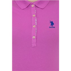 Kadın Menekşe Basic Polo Yaka Tişört