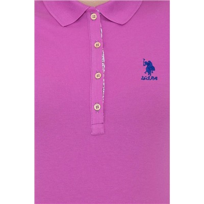 Kadın Menekşe Basic Polo Yaka Tişört