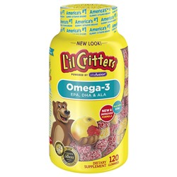 L'il CrittersOmega-3 DHA Gummy Fish Assorted120.0ea