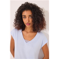 Pijama Capri viscosa azul rayas